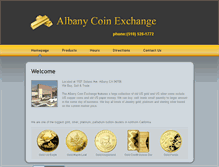 Tablet Screenshot of albanycoins.com